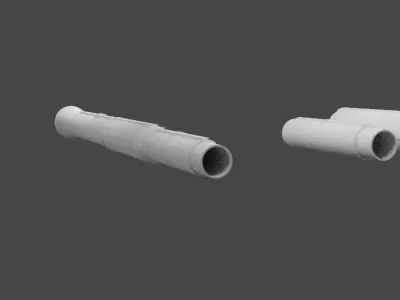 2A46 125mm Tank Gun 3d model Free 3D model
