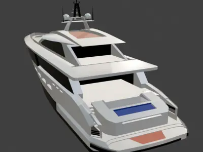 Print ready yacht 3D print model