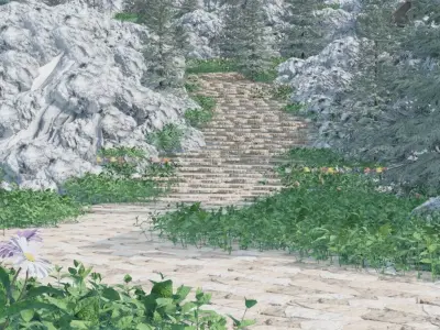 Rocky Village 3D model