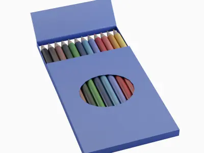 Colored Pencils Pack 03 Low-poly 3D model