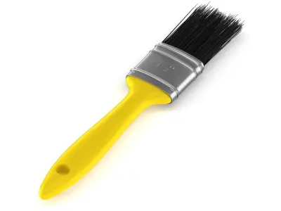 3 Brushes Set paint brush 3D model