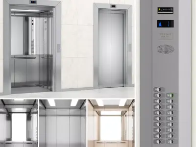 OTIS Gen 2 Elevator Free low-poly 3D model