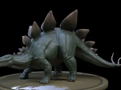 3D Stego dinosaur Low-poly 3D model