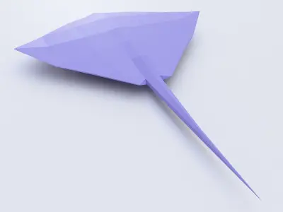 Stingray fish low poly 3d model Free low-poly 3D model