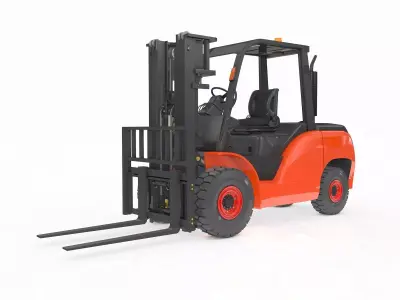 Animated Forklift 3D model