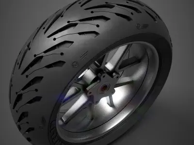Michelin tyre Low-poly 3D model