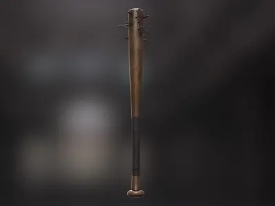 Nailed Baseball Bat 3D model