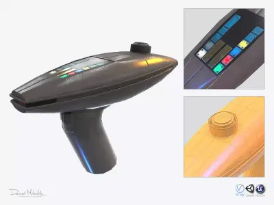 Phaser Gun Type 2 2271  Low-poly 3D model