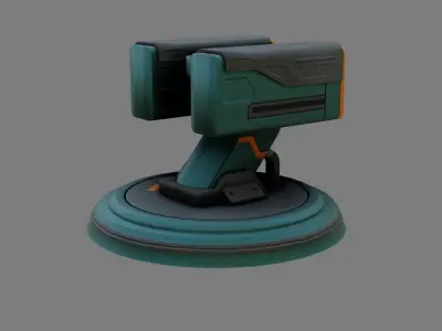 Sci-Fi Missile Launcher - Game Ready - PBR Low-poly 3D model