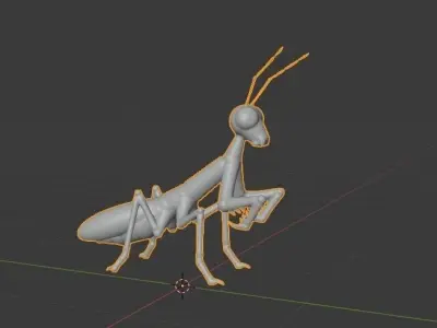 Mantis praying 3D model