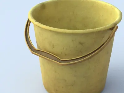 Bucket High Poly chinese teapot 3D model