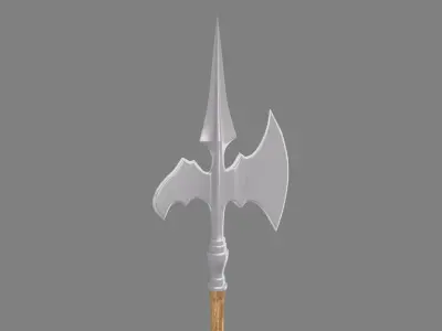 Halberd axe 3D model purchase