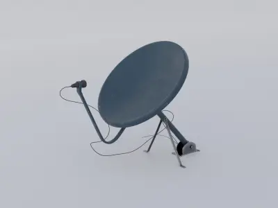 Satellite dish antenna Low-poly 3D model purchase
