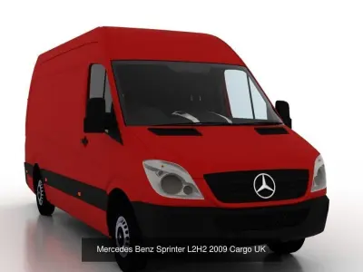 Mercedes Benz Sprinter L2H2 2009 Collection UK 3D Model Pack