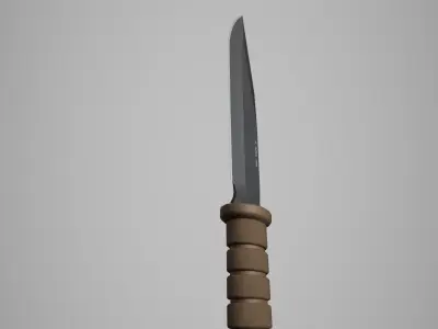 Knife Low-poly 3D model 4
