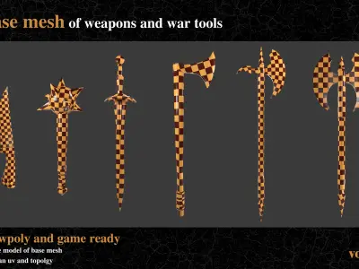 weapon of war Low-poly 3D model