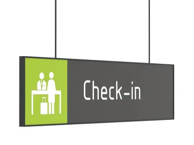 Pictograms for the airport 3D model