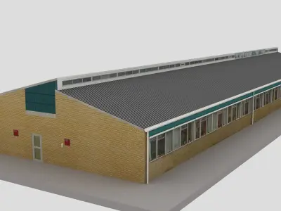 Realistic European City Block Building 13 Low-poly 3D model