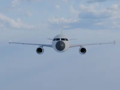 Airplane 3d model Free low-poly 3D model