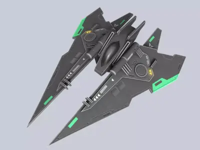 Low poly spacecraft Low-poly 3D model by Anima-Z
