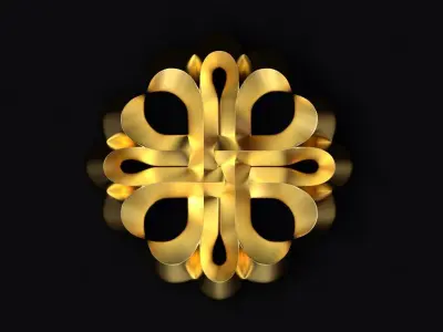 Central decor ornament for furniture Free 3D model 21