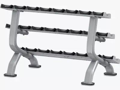 Dumbbell Rack 01 3D model