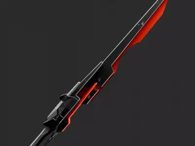 low poly sword Low-poly 3D model 3