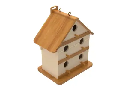 5 bird house models and plans Low-poly 3D model