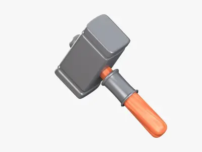 Hammer 3D Illustration 3D model purchase