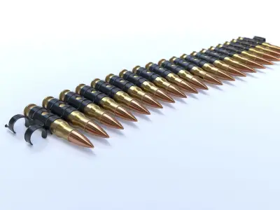Linked  Ammo Nato Belt Low-poly 3D model