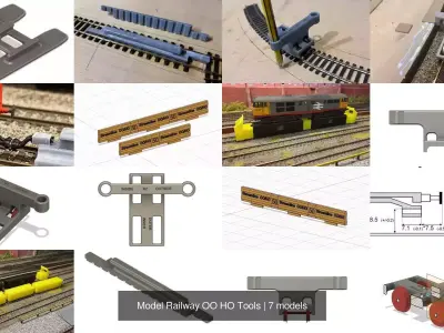 Model Railway OO HO Tools 3D Model Pack