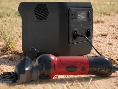 Electric Livestock Shearing Clipper with Power Station 3D model