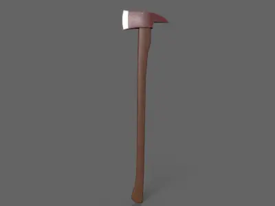 PBR Fire Axe V1c Low-poly 3D model