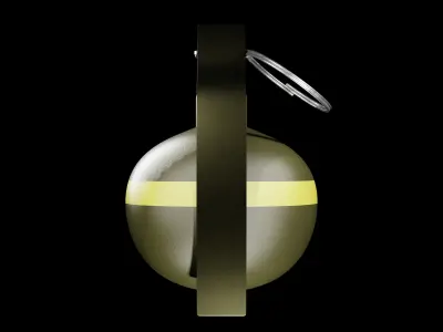HE Grenade - made in Blender Low-poly 3D model