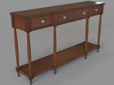 Stately Home 60 Console Antique Mahogany 3D model