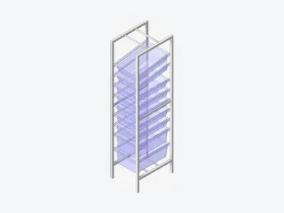 Shelving - Modular Rack - Integral - Type 2 Low-poly 3D model