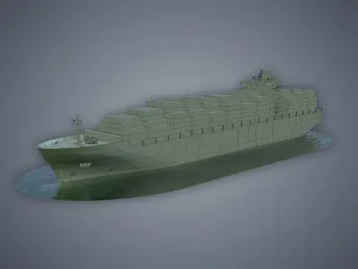Cargo Ship COSCO and Tugboat 3D Model Pack