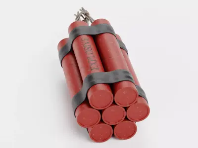 Dynamite V3 - Multi-Stick Explosive TNT Bundle 3D model