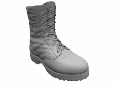 Army Boots High Poly 3D model