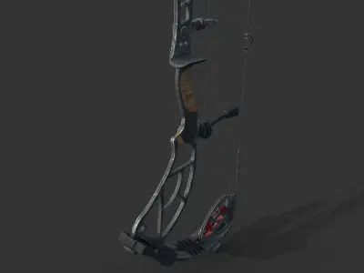 Hunting bow Low-poly 3D model