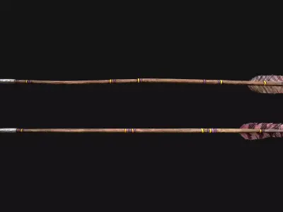 Medieval Wooden Bow Weapon Fair Shooter  Low-poly 3D model