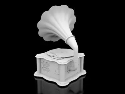 Vintage Gramophone 3D model
