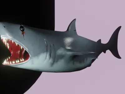 Shark - lowpoly model Low-poly 3D model