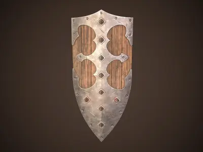 Knight Shield 05 Low-poly 3D model
