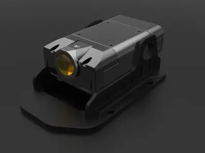 Sci-Fi Camera Sensor Projector Low-poly 3D model