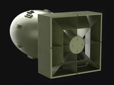 Atomic Bomb Fat Man Green PBR 3D model