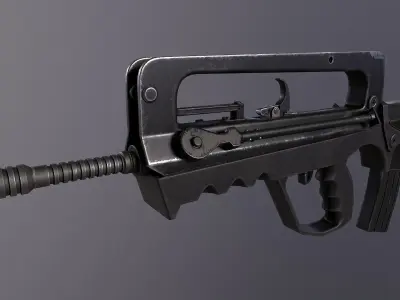 FAMAS G2 Rifle Low-poly 3D model