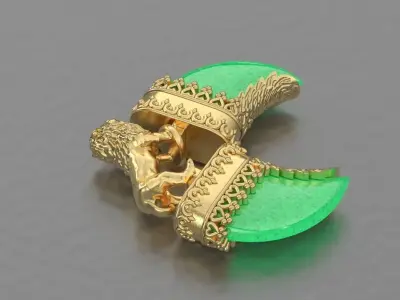 lion claw necklace 3D print model