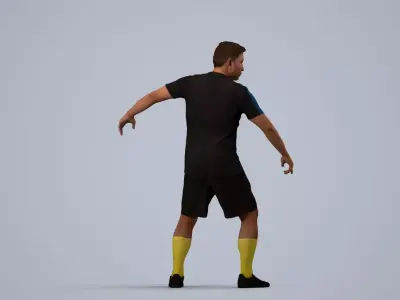 00565Omar006 - Adult Middle Eastern man exercising in athletic 3D model