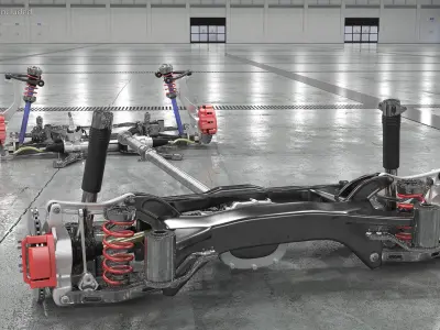 Car Suspension Assembly 3D model